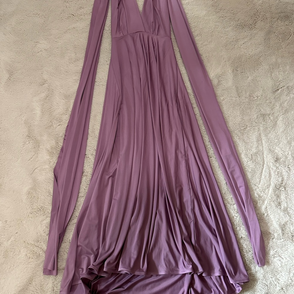 Elegant Lavender Wrap Dress
